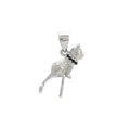 925 sterling silver cat pendant necklace with electroplated finish shown in pendant and necklace formats