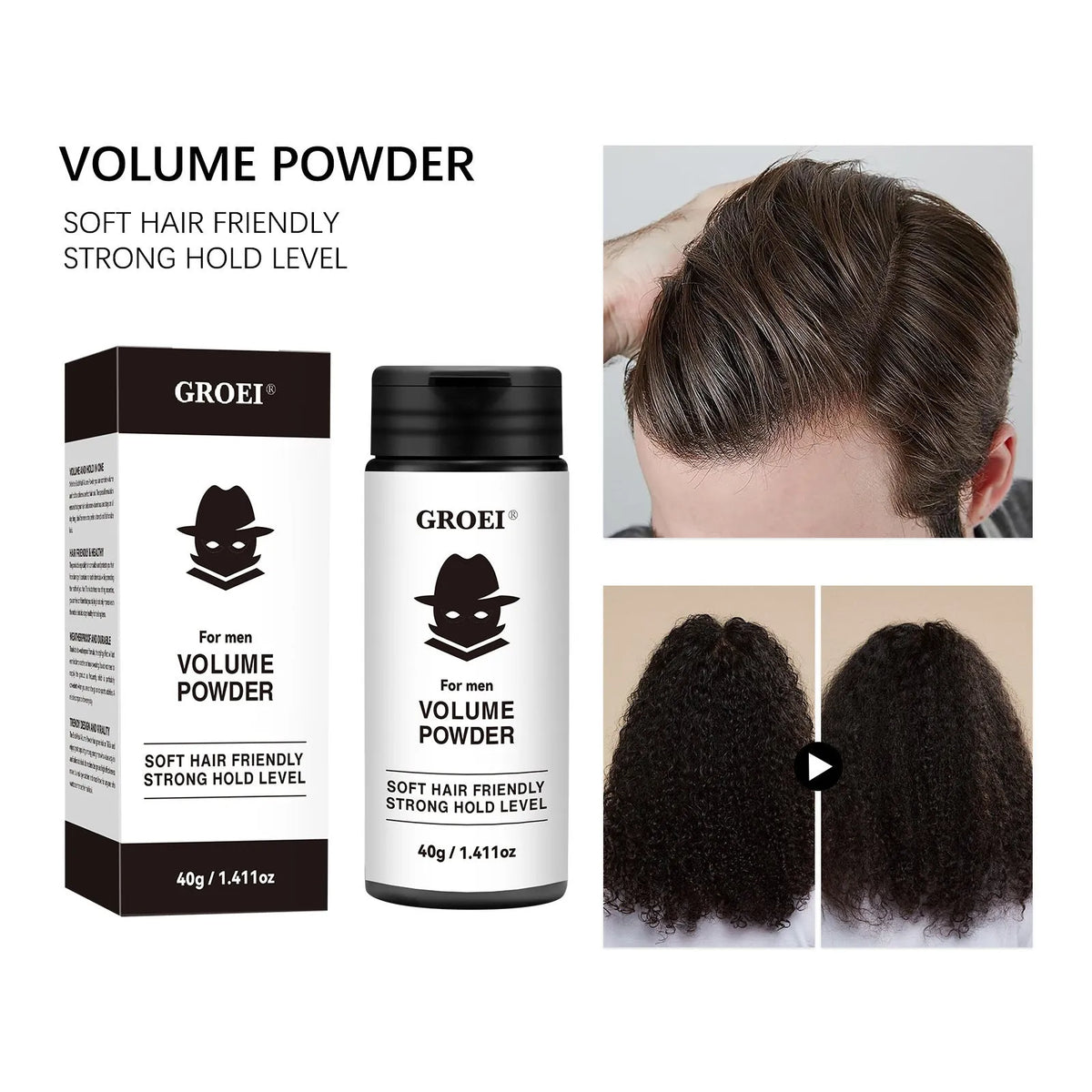 40g disposable hair styling powder in packaging for oil control and fluffy texture management