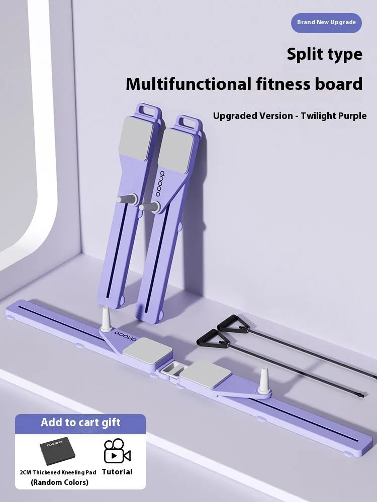 Split multifunctional skiing machine trainer in purple colour with 85cm length