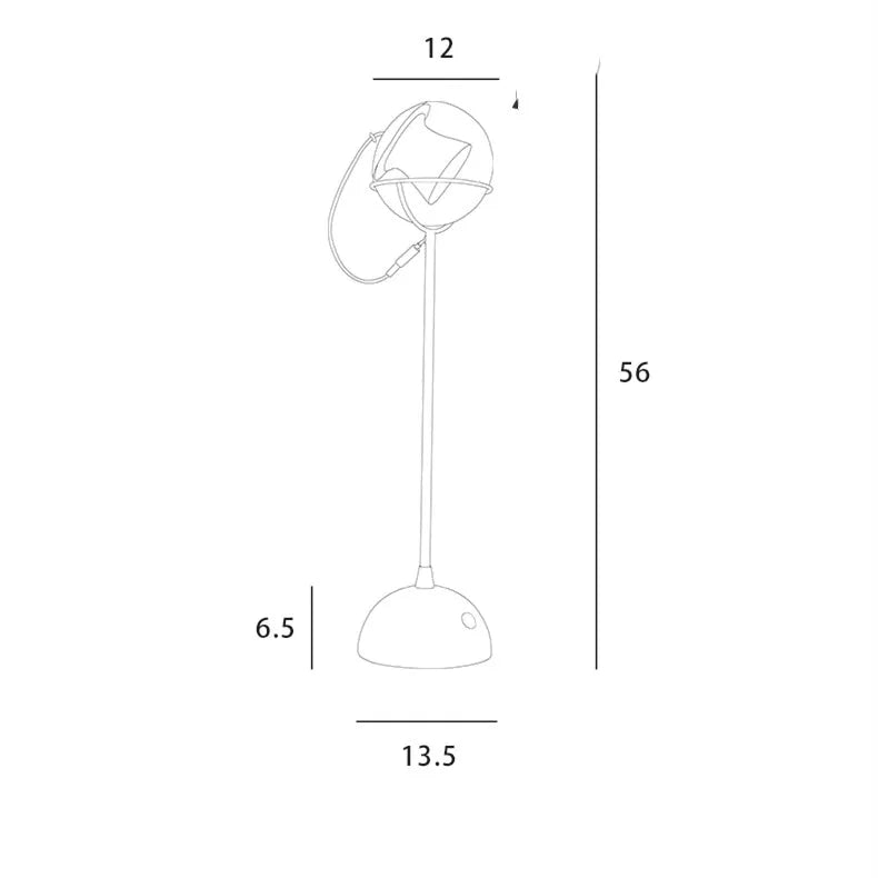 Modern glass desk lamp with a touch-sensitive dimmer base and an LED light source.