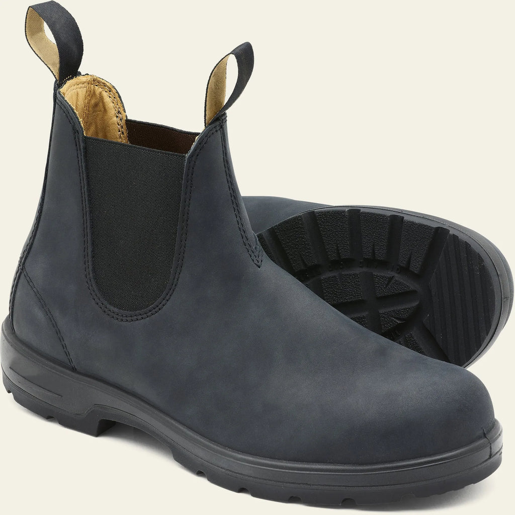 Vintage brown Martin-style Chelsea boots with frosted PU upper and round toe