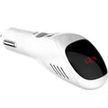 White car USB charger with integrated negative ion air purifier for vehicle cigarette lighter sockets