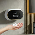 Automatic hand soap dispenser wall mounted in white with USB cable