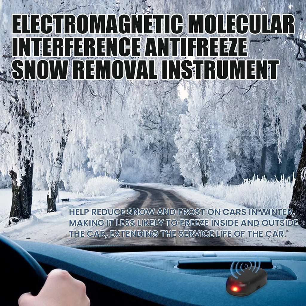 Black car snow removal deicer tool with special glass construction, 5cm long.