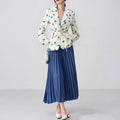 Collar lace-up waist-tight suit jacket in polyester fabric with long sleeves, showing cinched silhouette