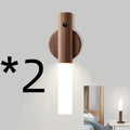 Smart sensor LED desk lamp with solid wood construction and motion detection