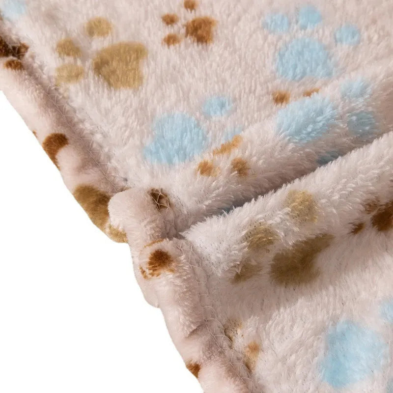 Blue Dog cartoon pattern double-sided thickened pet blanket for dogs.