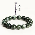 Green dragon crystal bracelet with 8-9mm round beads and ruyi charm on wrist