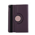 Imitation leather rotating clamshell protective sleeve for iPad, shown in rose red colour.