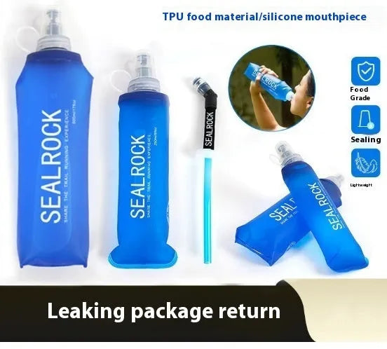 Plastic portable straw with suction tube for mountain climbing and biking hydration