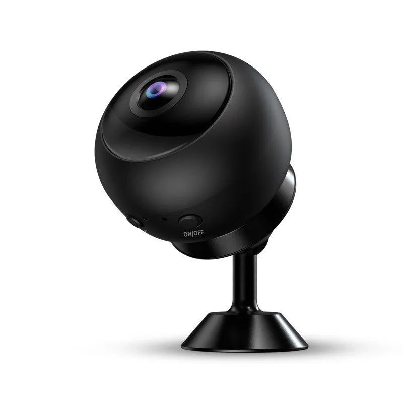 1080p wireless WiFi surveillance camera with ABS housing and USB cable for indoor security monitoring