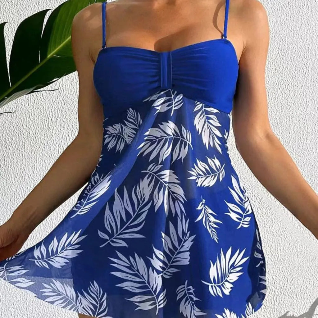 Women's high waist swimsuit boxers in black, blue and peacock green colours with mesh fabric