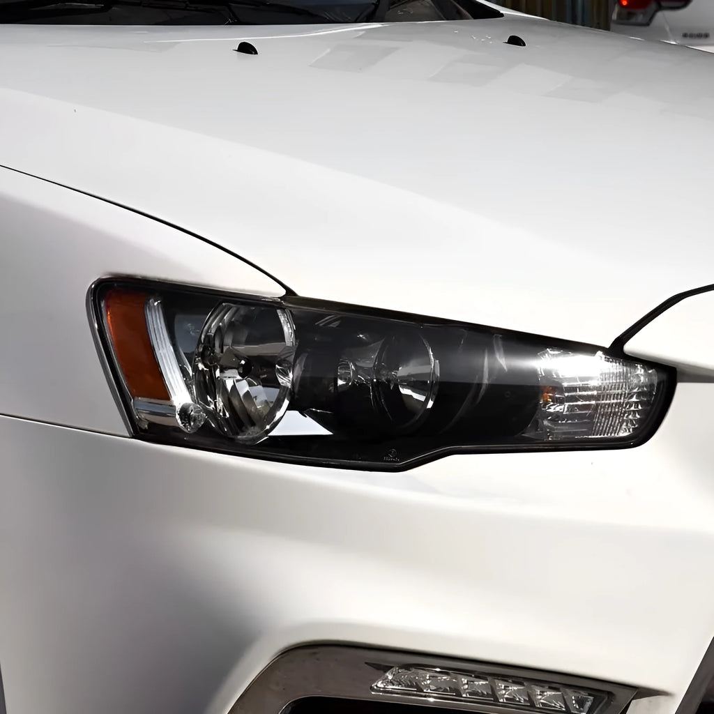 Transparent plastic car headlight housing cover with 50mm dimensions