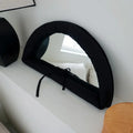 Soft fabric rectangular hanging mirror with cotton filling in modern simplicity style